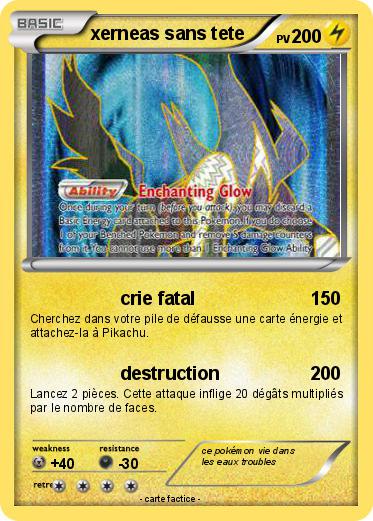 Pokemon xerneas sans tete