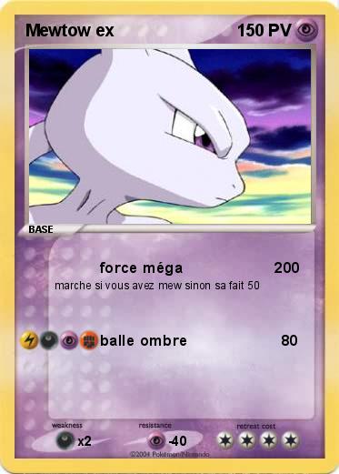Pokemon Mewtow ex 