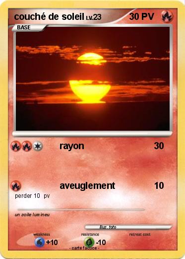 Pokemon couché de soleil
