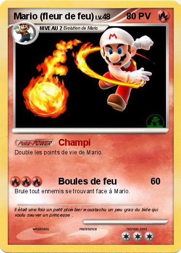 Pokemon Mario (fleur de feu)