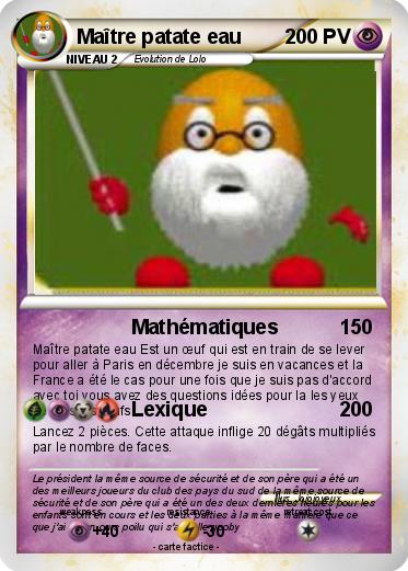 Pokemon Maître patate eau