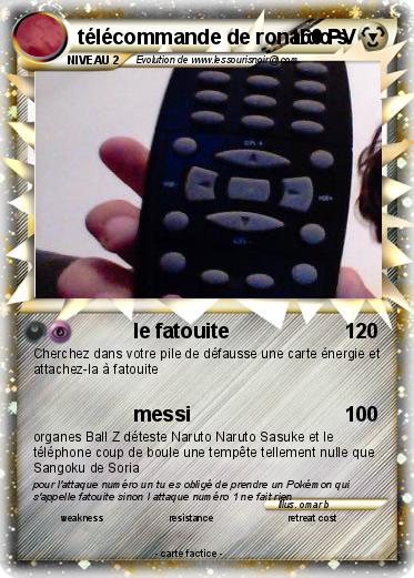 Pokemon télécommande de ronaldo s