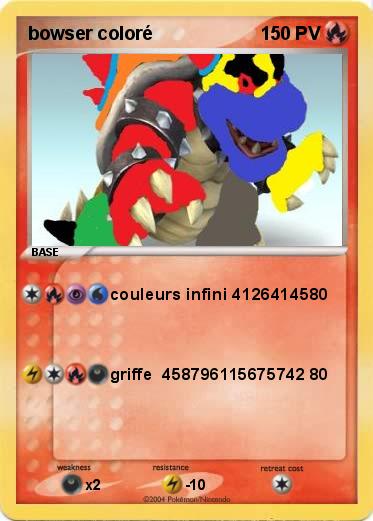 Pokemon bowser coloré 