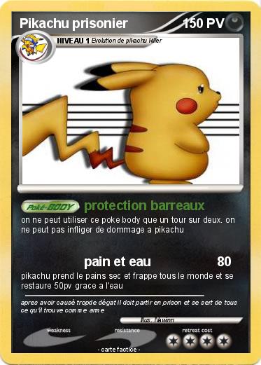 Pokemon Pikachu prisonier