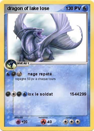 Pokemon dragon of lake lose