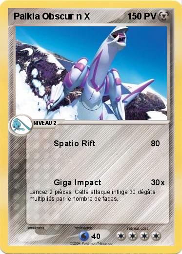 Pokemon Palkia Obscur n X