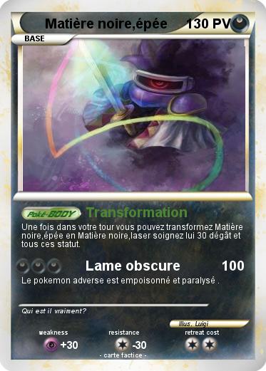 Pokemon Matière noire,épée