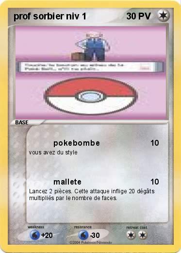Pokemon prof sorbier niv 1