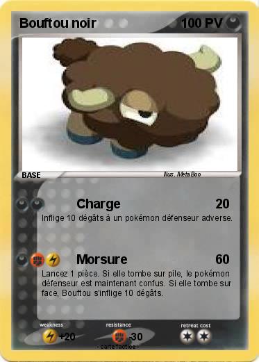 Pokemon Bouftou noir