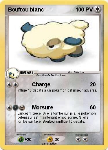 Pokemon Bouftou blanc