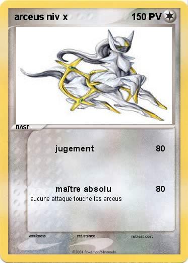 Pokemon arceus niv x
