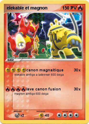 Pokemon elekable et magnon