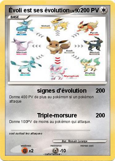 Pokemon Évoli est ses évolution
