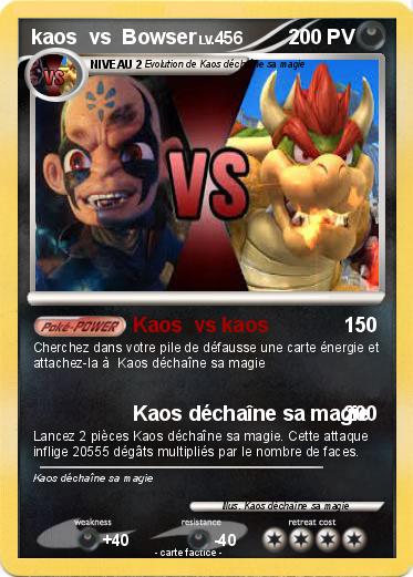 Pokemon kaos  vs  Bowser