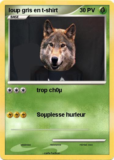 Pokemon loup gris en t-shirt