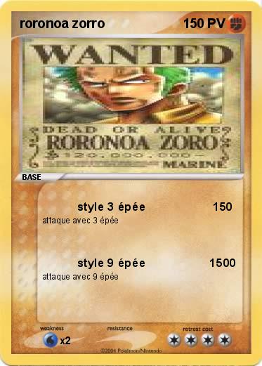 Pokemon roronoa zorro