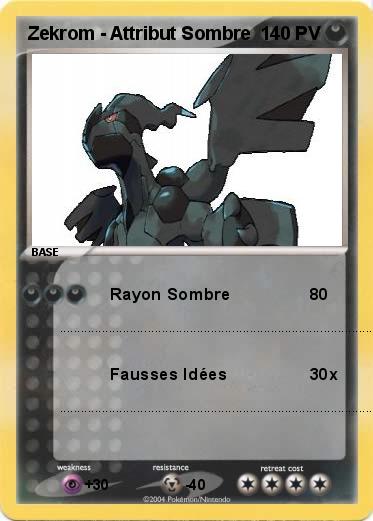 Pokemon Zekrom - Attribut Sombre