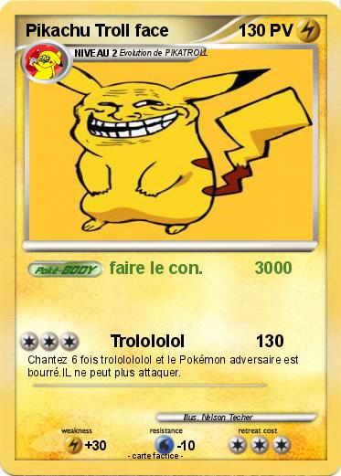 Pokemon Pikachu Troll face