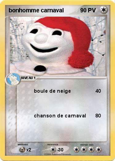 Pokemon bonhomme carnaval