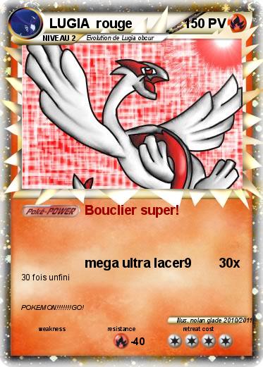 Pokemon LUGIA  rouge