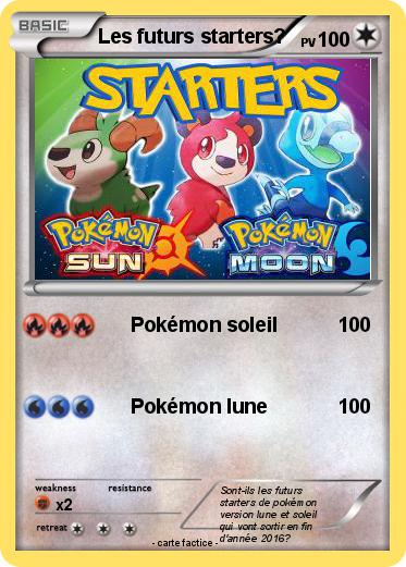 Pokemon Les futurs starters?