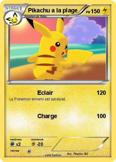 Pokemon Pikachu a la plage