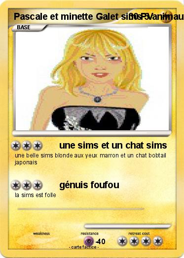 Pokemon Pascale et minette Galet sims 3 animaux & cie
