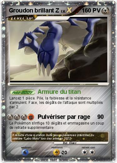 Pokemon Groudon brillant Z