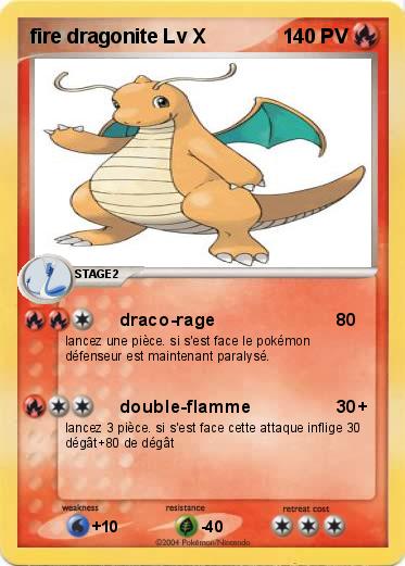 Pokemon fire dragonite Lv X