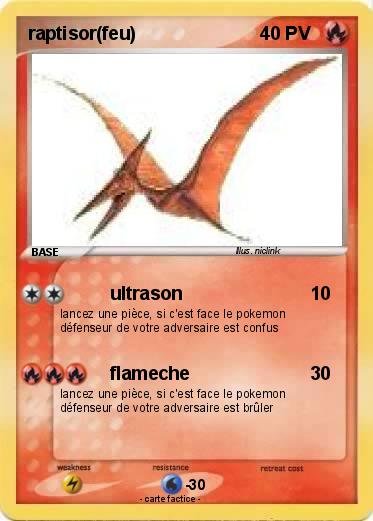 Pokemon raptisor(feu)