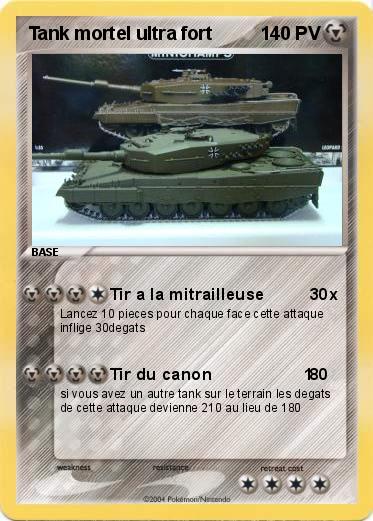 Pokemon Tank mortel ultra fort