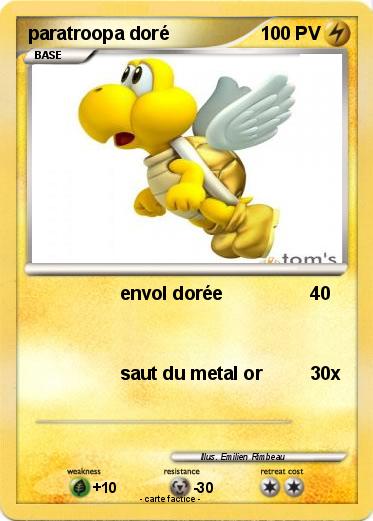 Pokemon paratroopa doré