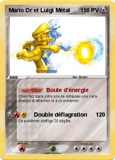 Pokemon Mario Or et Luigi Métal