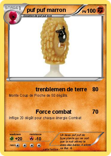 Pokemon puf puf marron