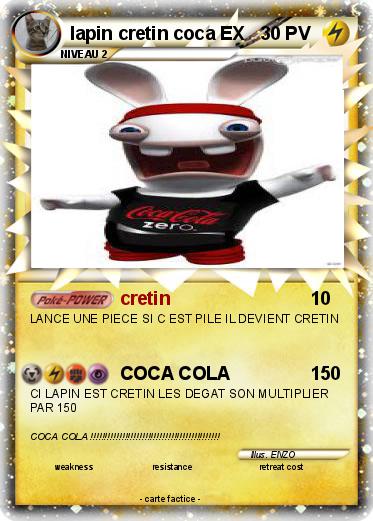 Pokemon lapin cretin coca EX