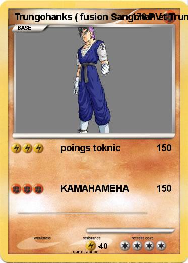 Pokemon Trungohanks ( fusion Sangohan et Trunks )
