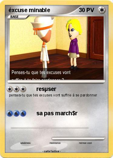 Pokemon éxcuse minable