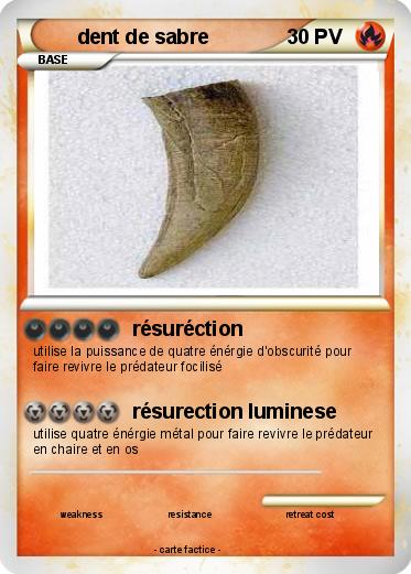 Pokemon dent de sabre