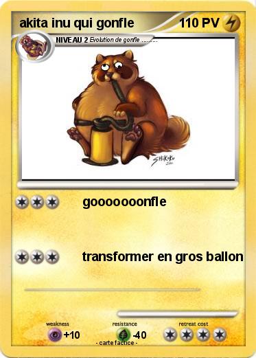 Pokemon akita inu qui gonfle
