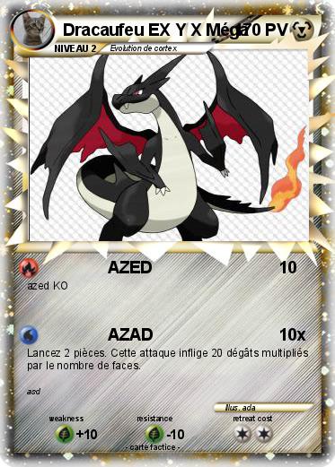 Pokemon Dracaufeu EX Y X Méga