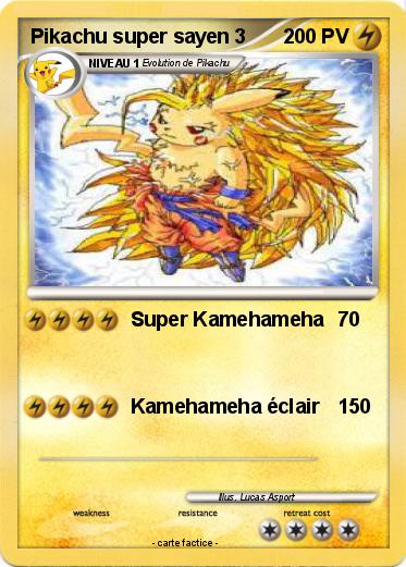 Pokemon Pikachu super sayen 3
