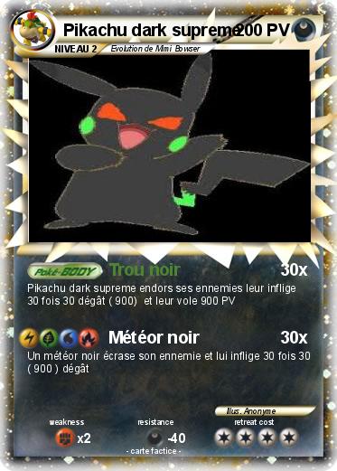 Pokemon Pikachu dark supreme