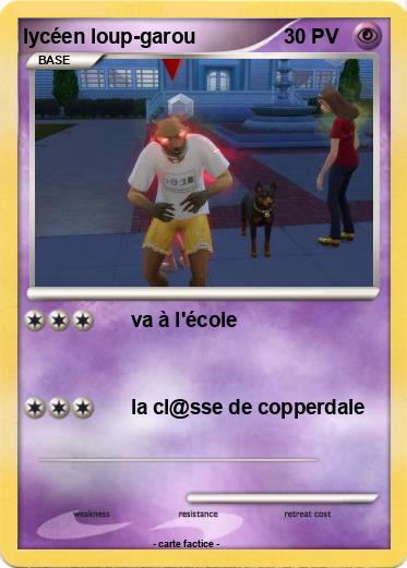Pokemon lycéen loup-garou