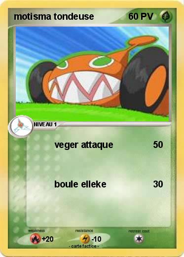 Pokemon motisma tondeuse