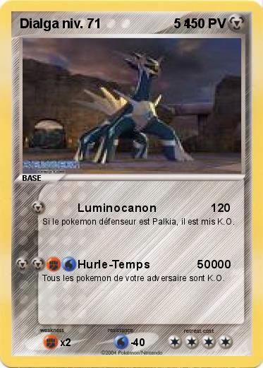 Pokemon Dialga niv. 71                    5 4