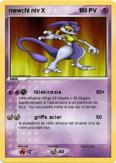 Pokemon mewchi niv X                     1