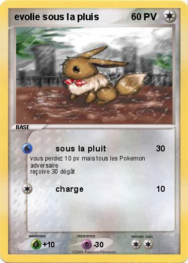 Pokemon evolie sous la pluis