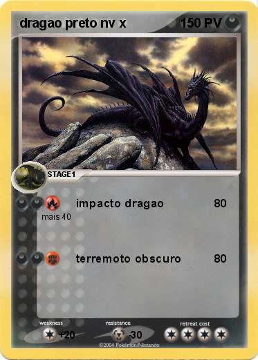 Pokemon dragao preto nv x