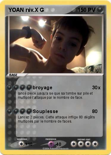 Pokemon YOAN niv.X G