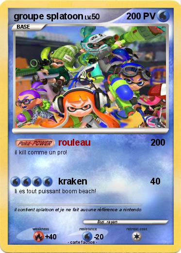 Pokemon groupe splatoon
